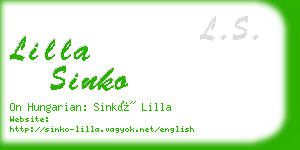 lilla sinko business card